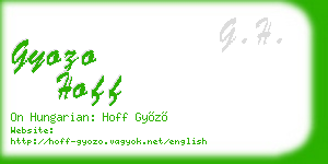 gyozo hoff business card